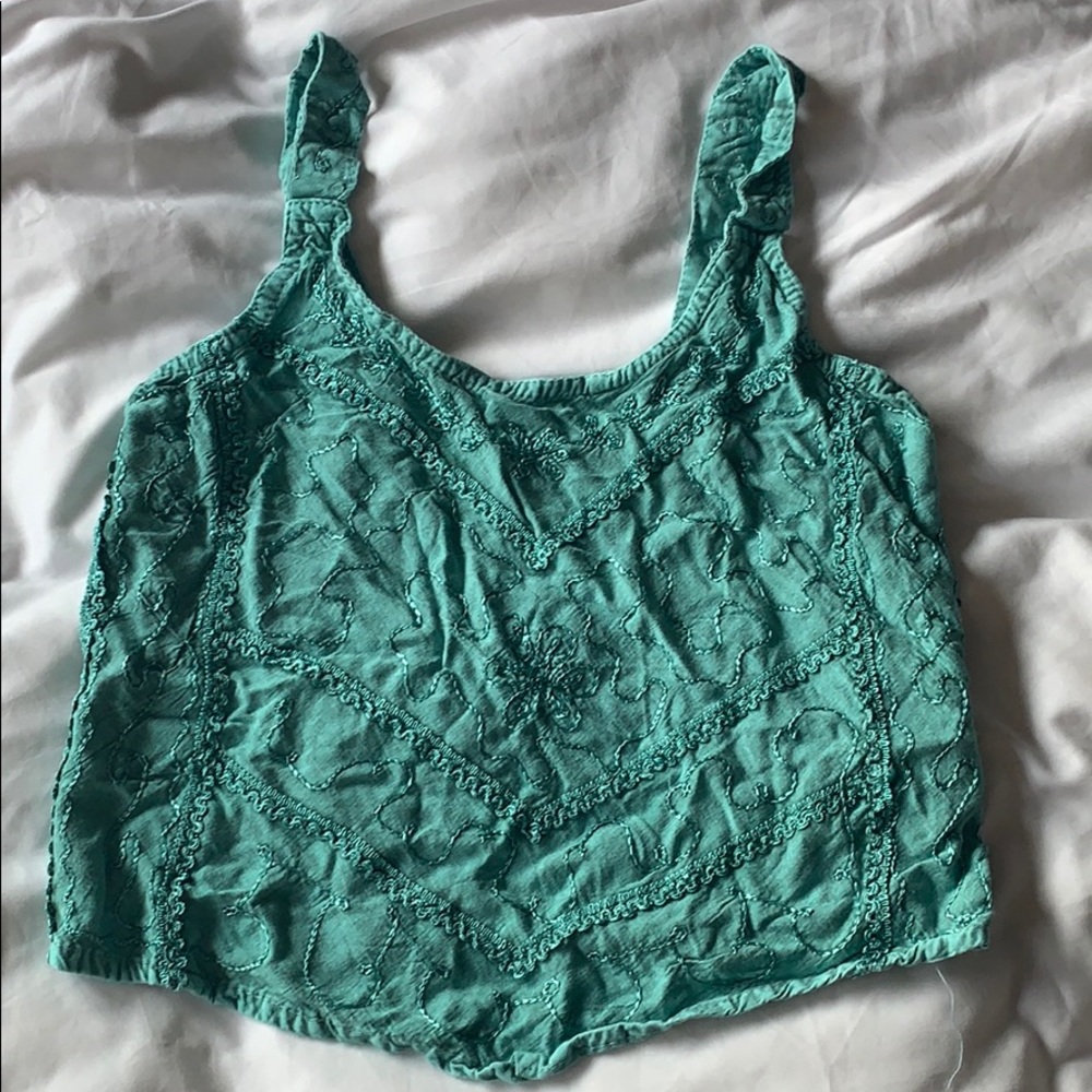 Teal Boho Blouse Sz S